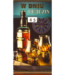 Kartka urodzinowa dla Mężczyzny z ustawianą cyfrą lat 6M294