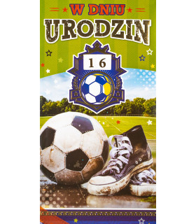 Kartka urodzinowa dla Piłkarza z ustawianą cyfrą wieku 6M296