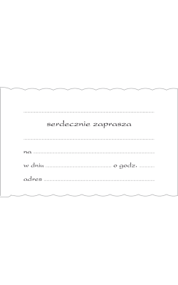 Zaproszenie uniwersalne zestaw 10 szt  ZA84