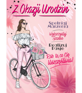 Kartka urodzinowa z życzeniami dla Dziewczyny Grande15