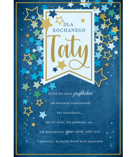 Kartka dla Taty z pięknymi życzeniami PR585