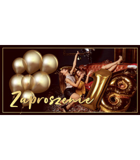 Zaproszenie na 18 urodziny zestaw 10 szt. z kopertami ZAB181