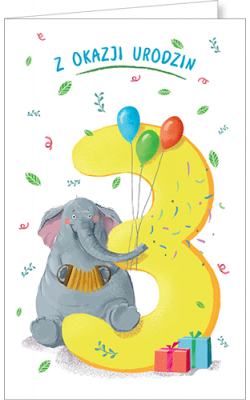 Kartka na 3 latka C 03