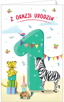 Kartka z życzeniami na Roczek C8