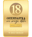 Kartka na 18 urodziny na wagę złota DK1291