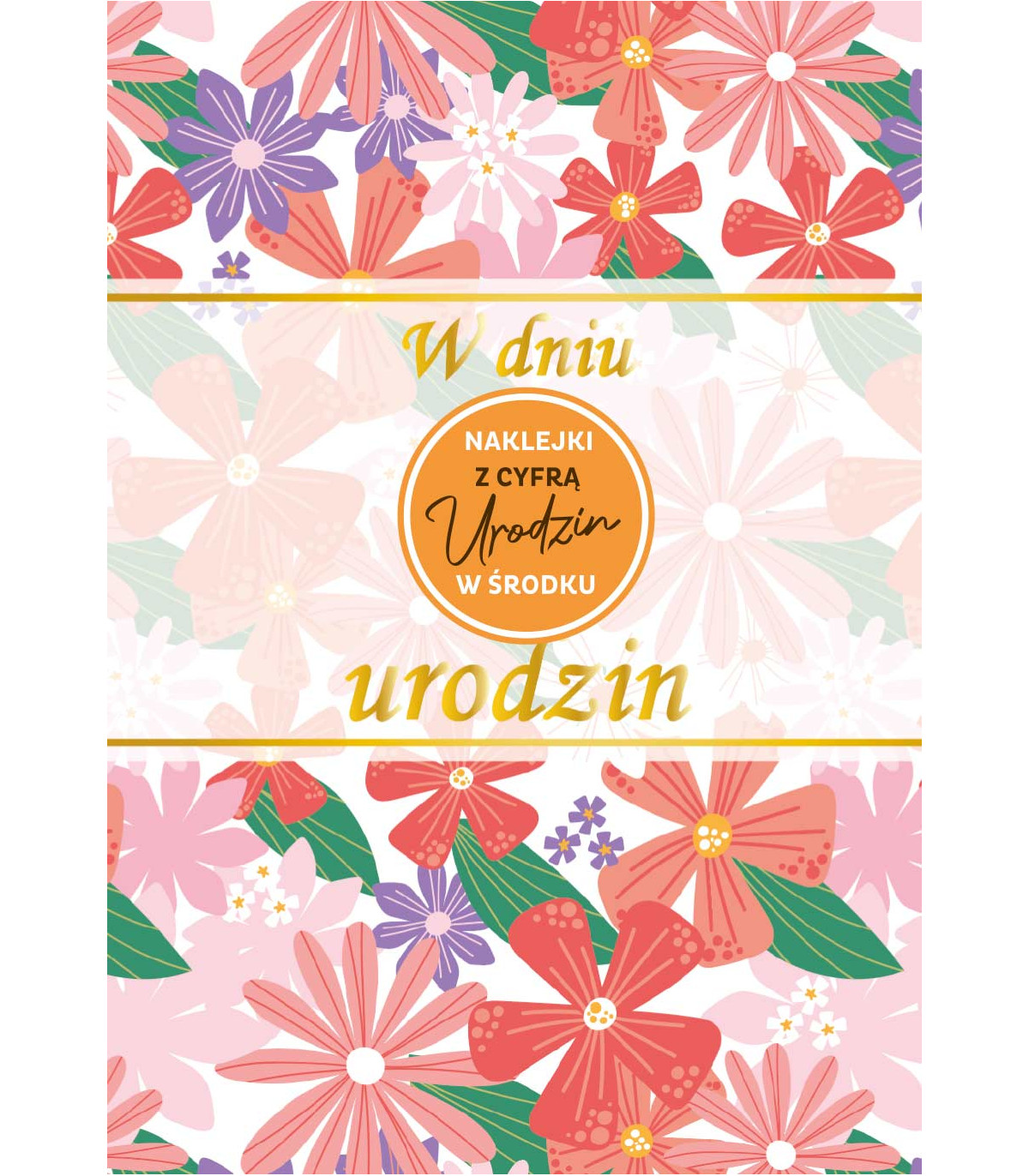 Kartka na Urodziny z cyframi do naklejenia wieku DK1309