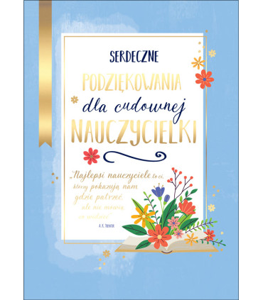 Duża Kartka z Podziękowaniami dla Nauczycielki XXXL PCP41