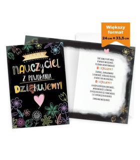 Kartka z Podziękowaniami dla Nauczyciela XXXL PCP42