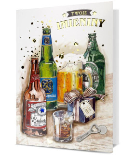 Kartka imieninowa z życzeniami dla Mężczyzny HM2918