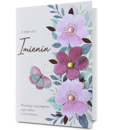 Kartka Imieninowa bogato zdobiona HM3136