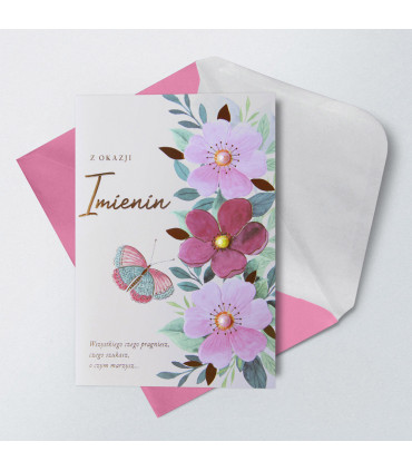 Kartka Imieninowa bogato zdobiona HM3136