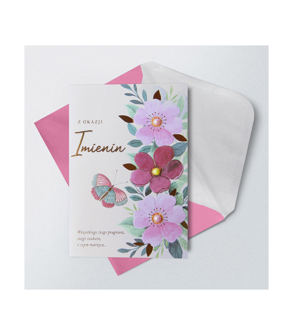 Kartka Imieninowa bogato zdobiona HM3136