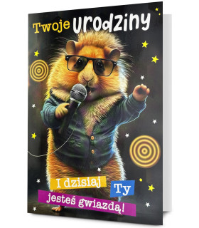 Kartka urodzinowa dla Gwiazdy, zabawna Holo6
