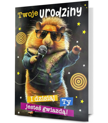 Kartka urodzinowa dla Gwiazdy, zabawna Holo6