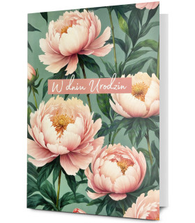 Kartka urodzinowa damska zdobiona hologramem Holo15