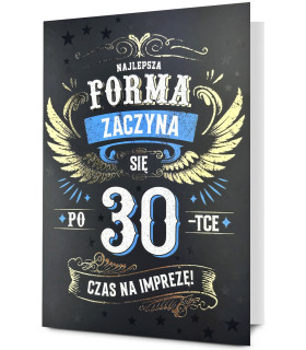 Kartka na 30 urodziny zabawna, śmieszna HOLO19