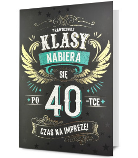 Kartka na 40 urodziny z humorem HOLO20