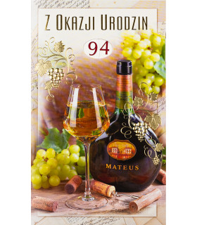 Kartka urodzinowa męska z ustawianą cyfrą lat A6567R