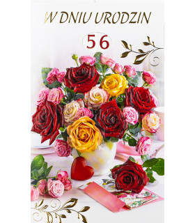 Kartka urodzinowa z ustawianą cyfrą wieku A6572R