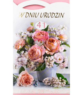 Kartka na Urodziny z ustawianą cyfrą lat A6573R