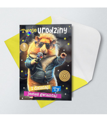 Kartka urodzinowa dla Gwiazdy, zabawna Holo6