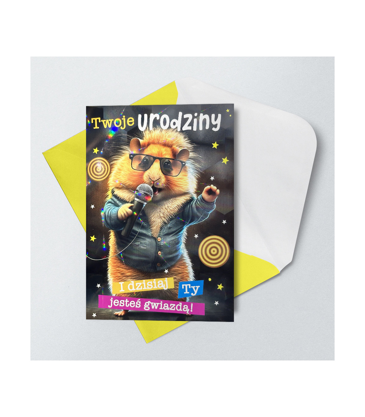 Kartka urodzinowa dla Gwiazdy, zabawna Holo6