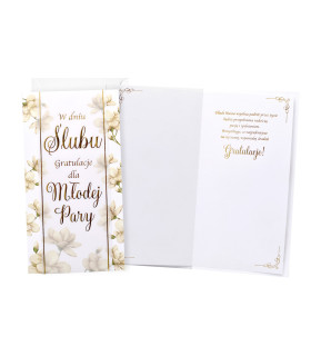 Kartka na Ślub z życzeniami dla Młodej Pary PM428