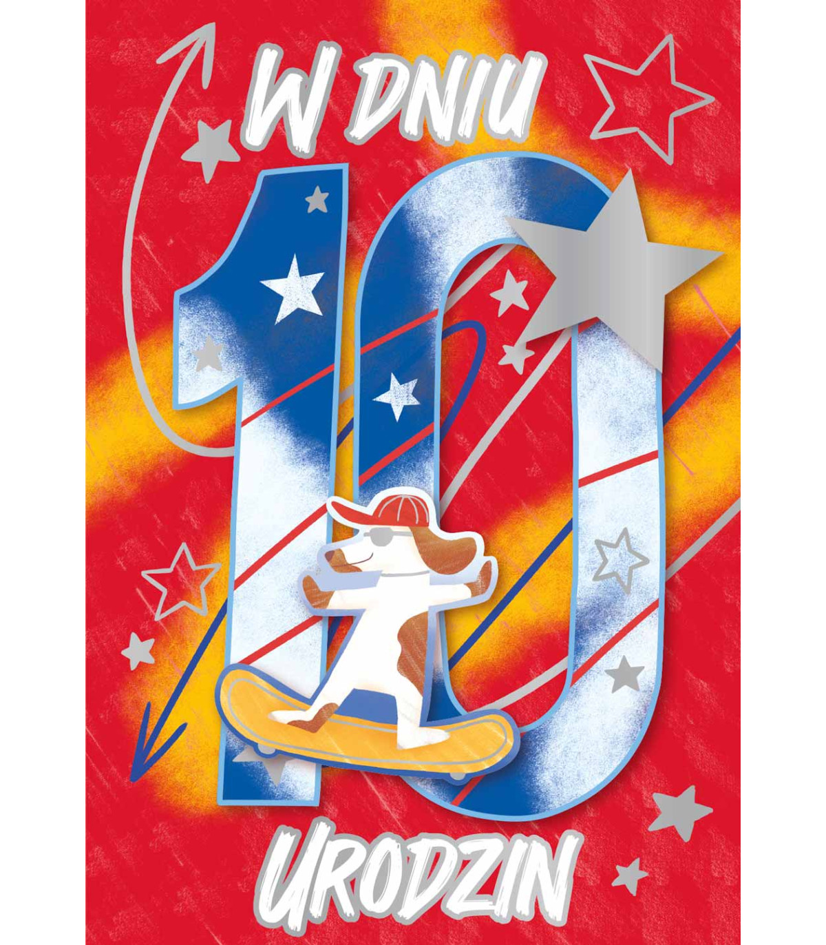 Kartka z okazji 10 urodzin bogato zdobiona DK1257