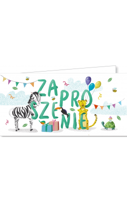 Zaproszenia na urodzinki zestaw 10 szt ZAB85