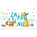 Zaproszenie na urodzinki zestaw 10 szt ZAB86