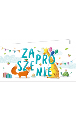 Zaproszenie na urodzinki zestaw 10 szt ZAB86
