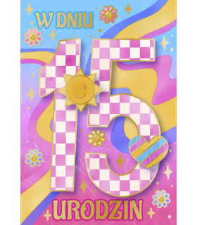 Kartka z okazji 15 urodzin dla Nastolatki, Dziewczynki DK1268