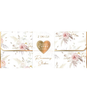 Kartka na Rocznicę Ślubu z cyferkami do naklejenia KPAS267