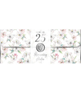Kartka na 25 Rocznicę Ślubu pięknie zdobiona KPAS269