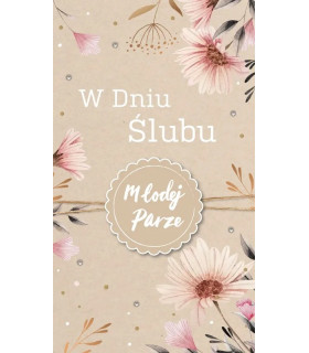 Kartka na Ślub zdobiona cyrkoniami, eco KPAS275