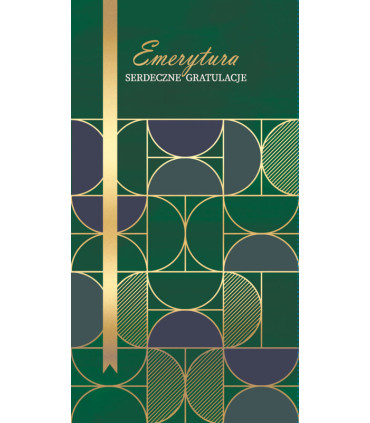 Kartka z okazji przejścia na Emeryturę, elegancka PM412