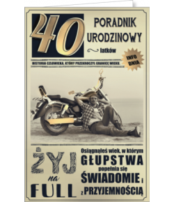 Kartka na 40 urodziny dla Mężczyzny U10