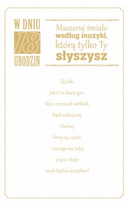 Kartka na osiemnastkę dla Chłopaka z życzeniami U16