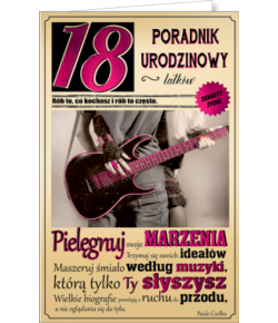 Kartka na osiemnastkę dla Chłopaka z życzeniami U16