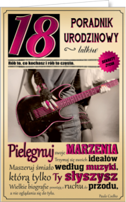 Kartka na osiemnastkę dla Chłopaka z życzeniami U16