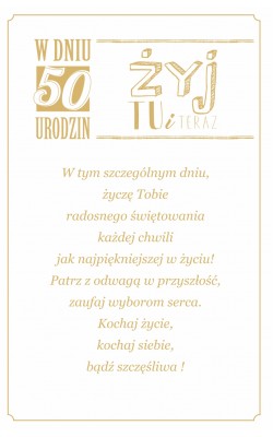 Kartka na 50 urodziny dla Kobiety Poradnik Urodzinowy U11