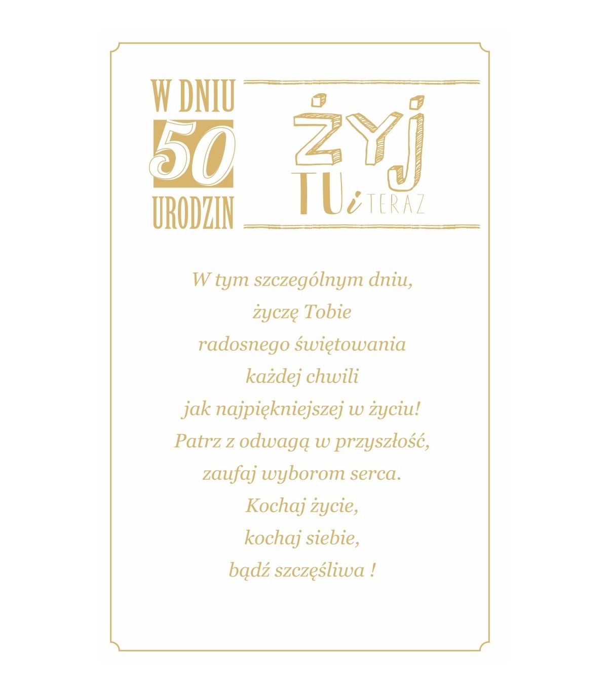 Kartka na 50 urodziny dla Kobiety Poradnik Urodzinowy U11