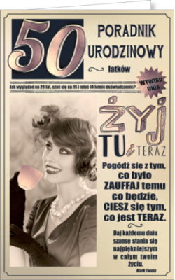 Kartka na 50 urodziny dla Kobiety Poradnik Urodzinowy U11