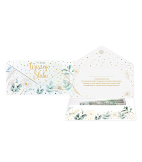 Koperta na prezent ślubny, upominek, banknoty, karty PCKOP25