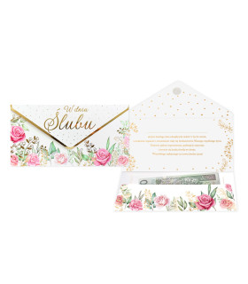 Koperta na prezent ślubny, pieniądze, banknoty, karty PCKOP27