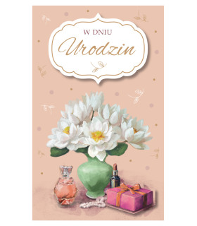 Kartka urodzinowa z życzeniami dla Kobiety PS52