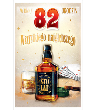 Kartka urodzinowa dla Mężczyzny z cyframi lat ABCR6