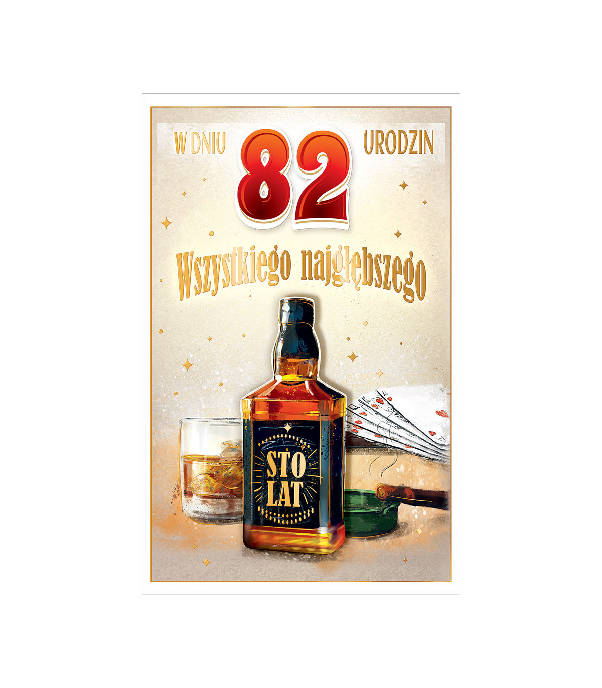 Kartka urodzinowa dla Mężczyzny z cyframi lat ABCR6