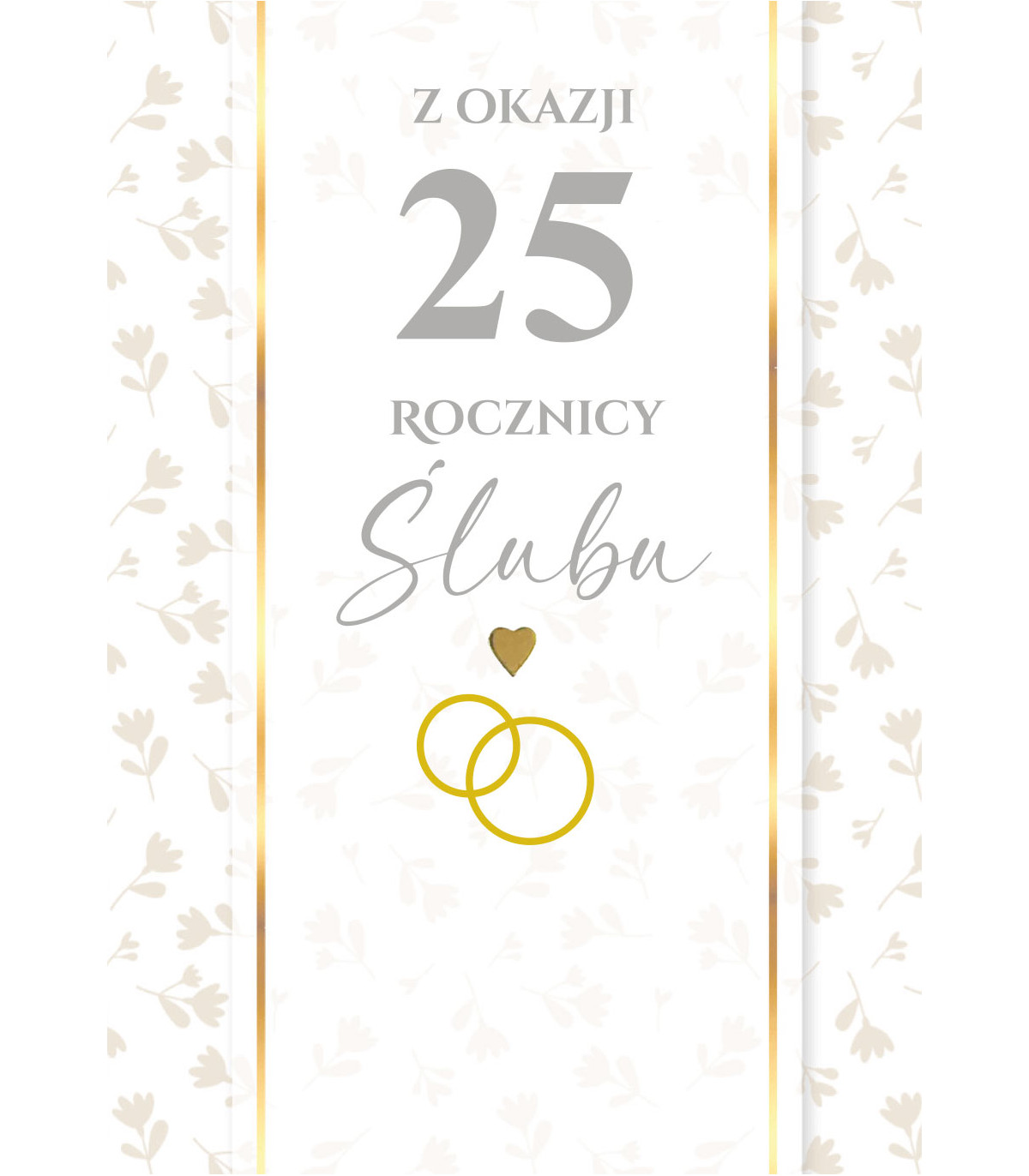 Kartka na 25 Rocznicę Ślubu Srebrne Gody DK1338
