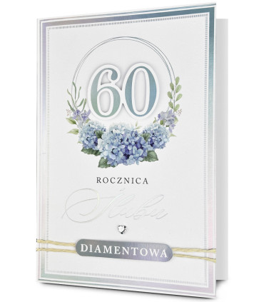 Kartka na 60 rocznicę ślubu Diamentowe Gody HM3411